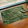 Tapis de Bain en Terre de Diatomée avec Motif de Feuilles Vertes – Absorbant et Sèche Rapidement