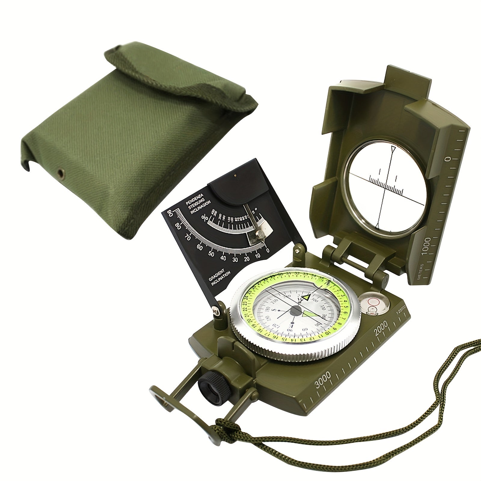Boussole Militaire TrekGuard – Étanche et Éclairée pour une Navigation Précise