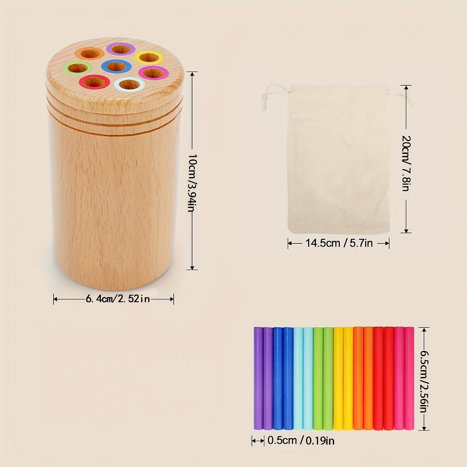 Bâtonnets d'Équilibre Colorés – Développez la Coordination Main-Oeil et la Reconnaissance des Couleurs