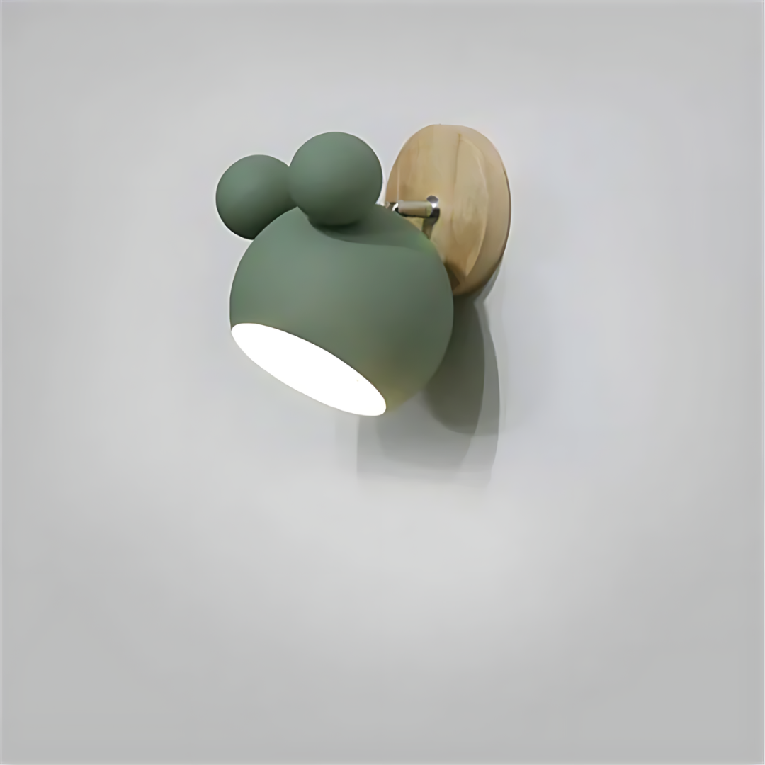 Applique murale LumiMickey Nordic | Adorable applique LED en forme de Mickey pour une chambre d'enfant et une salle de jeux douillettes.