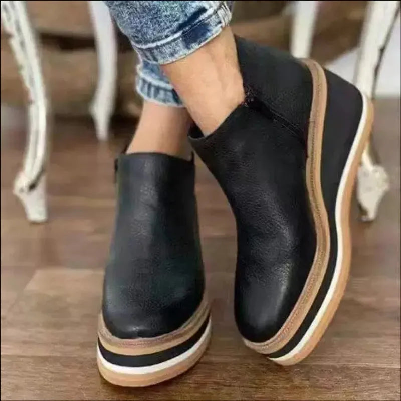 Bottines Tendances pour Femmes avec Fermeture Éclair et Talon - Alessia