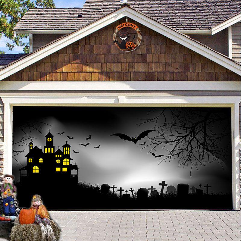 SpookShade | Crée une atmosphère d'Halloween inoubliable pour votre porte de garage