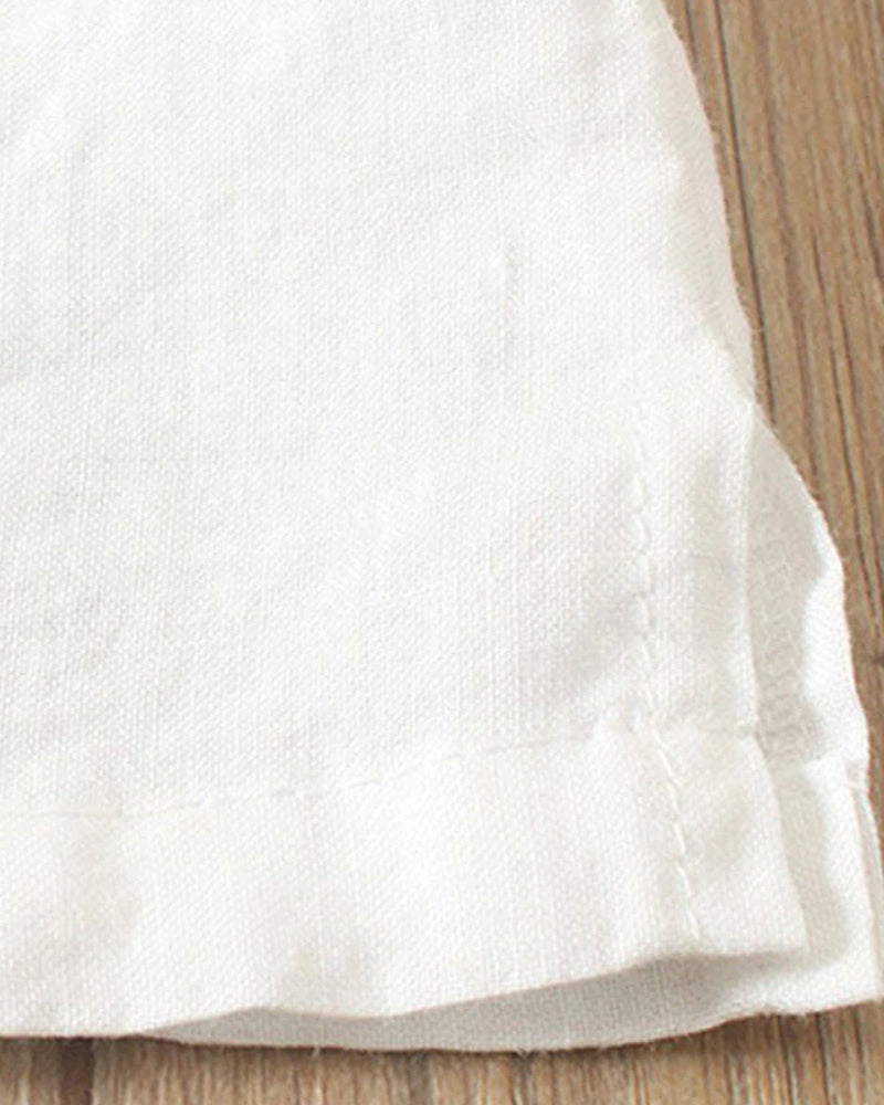T-shirt Uni à Manches Courtes et Col Rond – Samantha