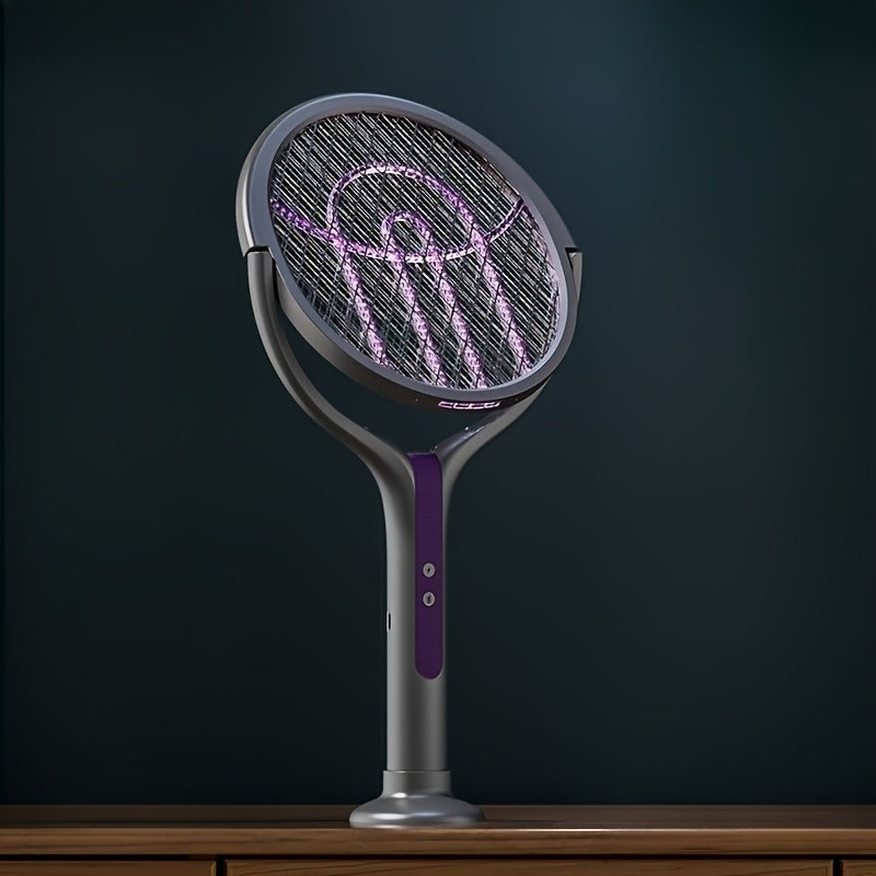 Zapper à Insectes Électrique Pliable – Rechargeable avec Manche Télescopique
