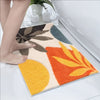 Tapis de Bain Géométrique Abstrait – Absorbant et Doux pour Salle de Bain ou Cuisine