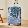 Valise de luxe Graffiti sur le thème de l'espace – Valise aérienne de 24 pouces avec roulettes pivotantes et verrou TSA