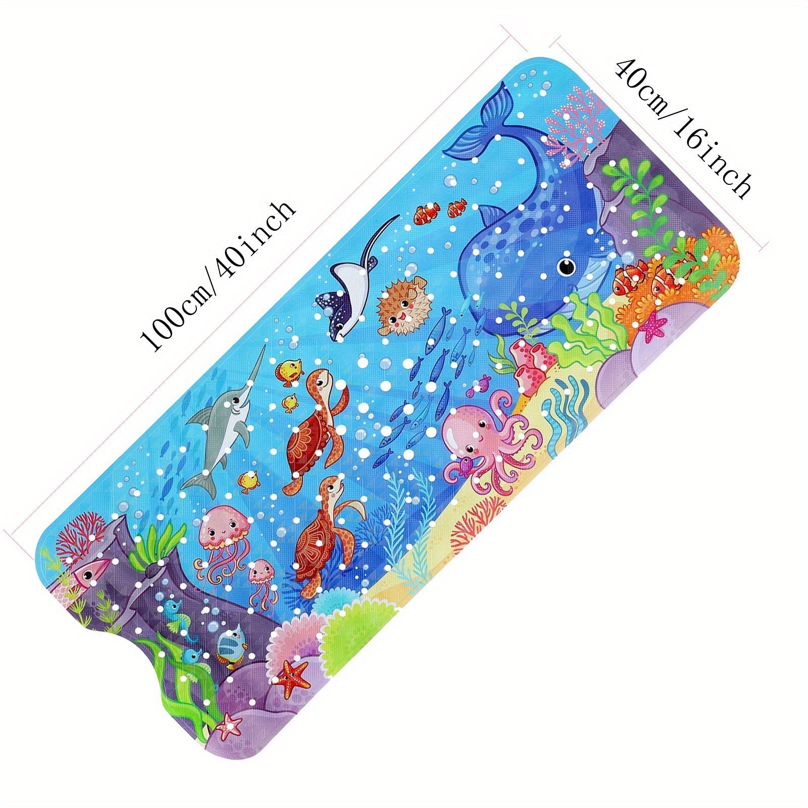 Tapis de Bain Antidérapant Extra Long – Lavable en Machine avec Ventouses