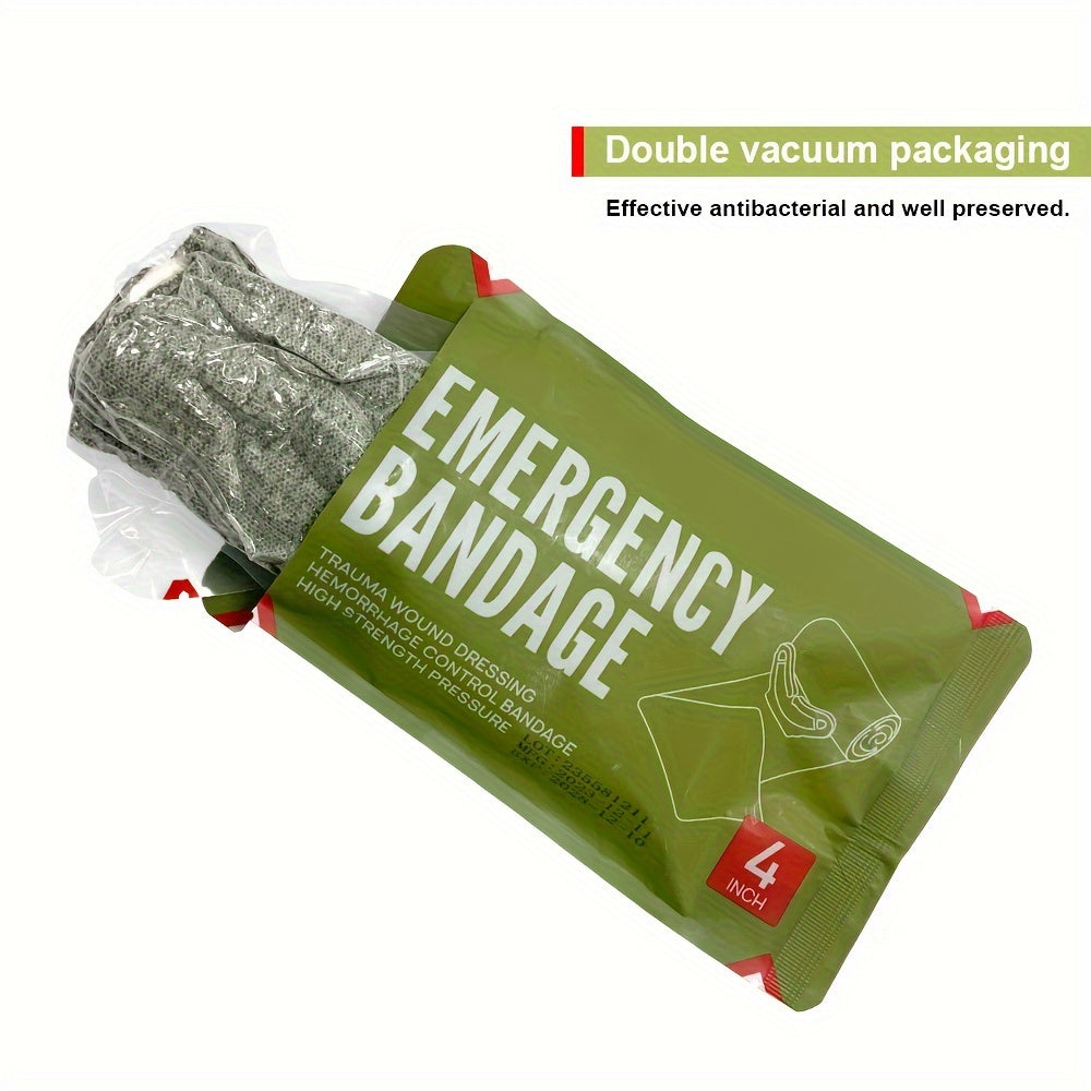 Bandage Élastique de Premiers Secours avec Coussin de Plaie Stérile – Convient Universellement pour l'Usage en Extérieur et à Domicile