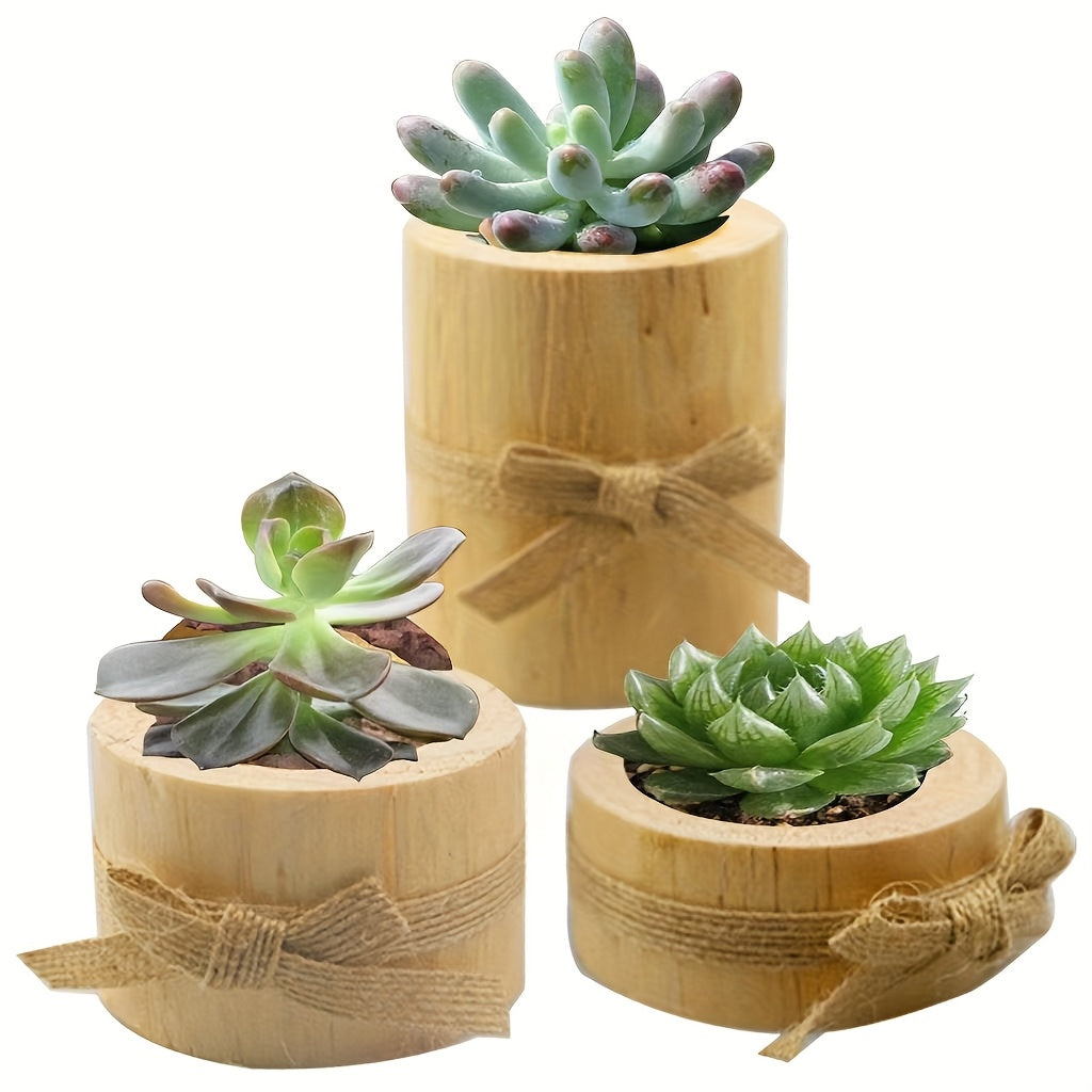 Bougeoir en Bois avec Corde en Jute – Décoration Rustique pour la Maison et le Jardin