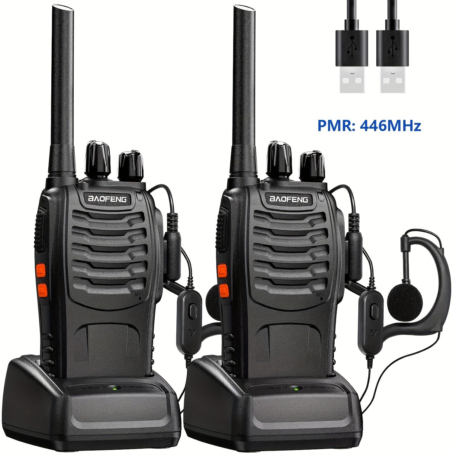 2 Pièces de Radios Portables Bi-Directionnelles – Communication Fiable pour la Randonnée, le Vélo et l'Escalade