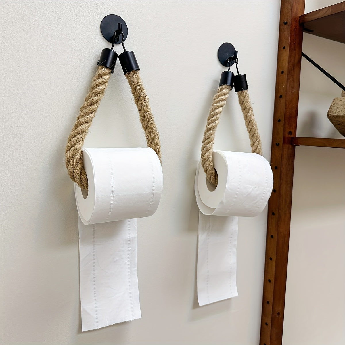 Support de papier toilette en corde de chanvre - Pour des salles de bains élégantes