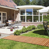 Tapis de Chemin en Bois Roulable – Tapis Durable pour l'Extérieur avec Protection Antidérapante