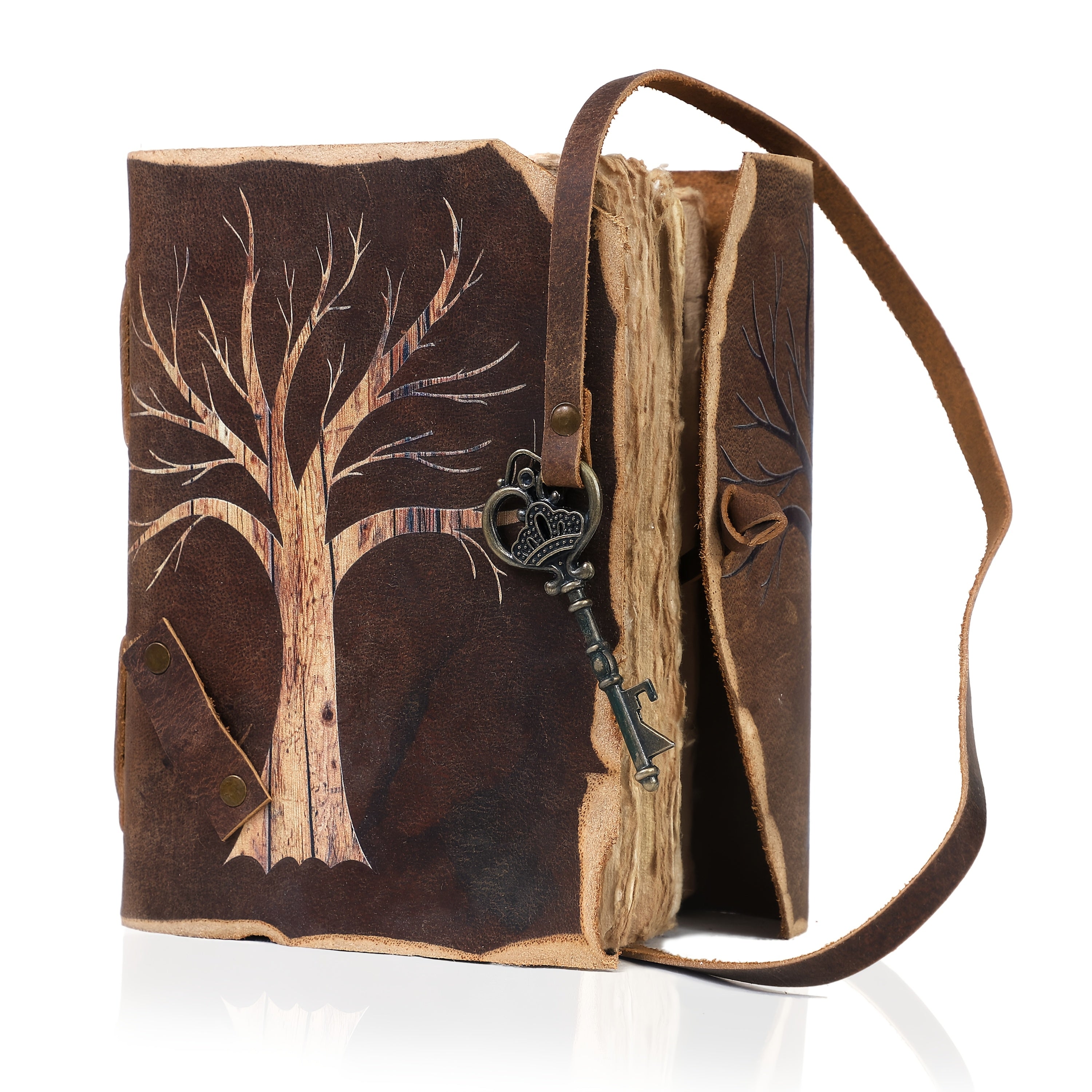 Carnet Vintage Fait Main avec Aspect Cuir et Serrure – Pour Esprits Créatifs