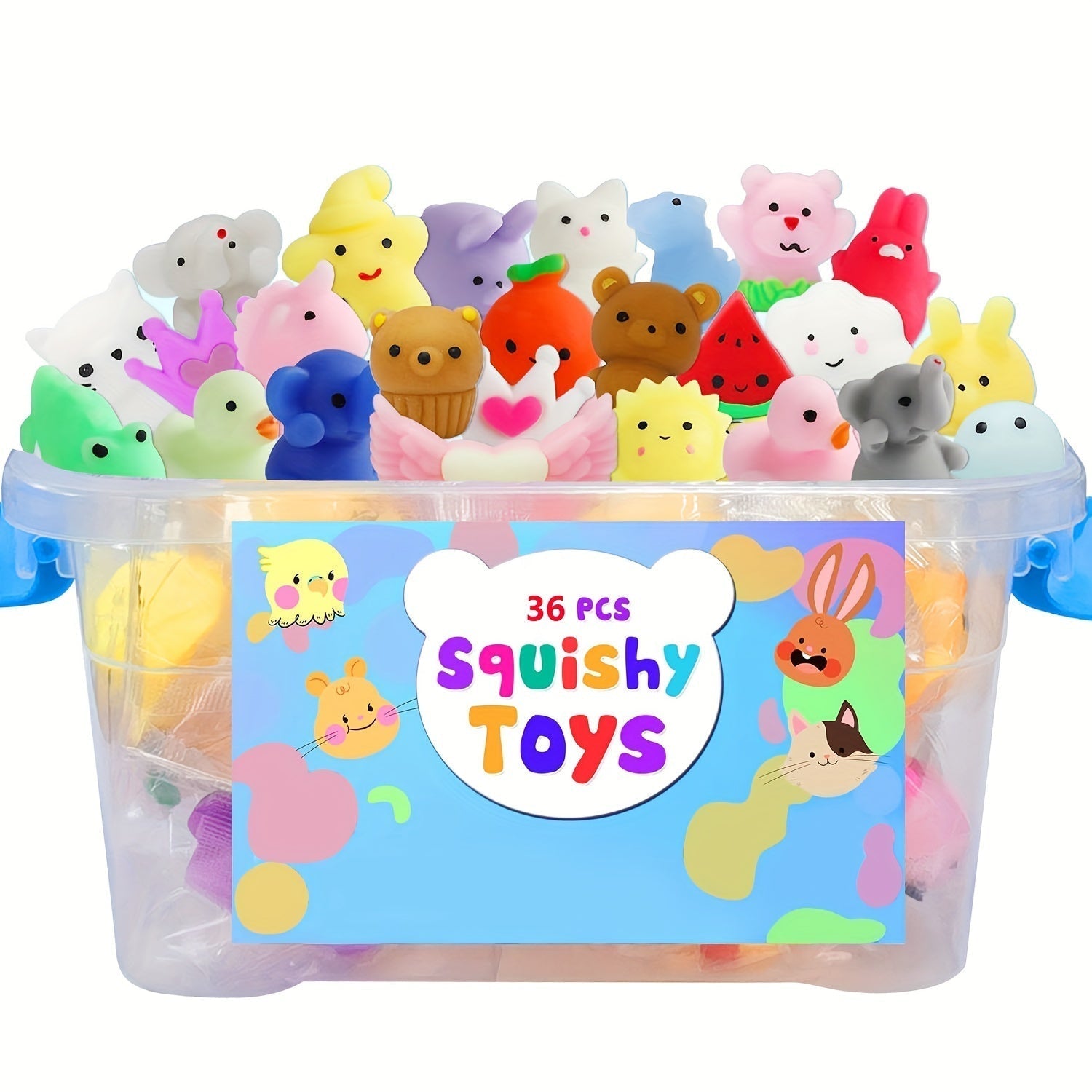 36 Jouets Animaux Squishy Mignons - KawaiiKnijpjes