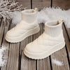 Bottes de Neige d'Hiver Montantes pour Femmes – Design Matelassé avec Isolation et Semelle en Caoutchouc Antidérapante