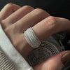 Bague en Argent Ajustable avec Détail Vintage – Seléna
