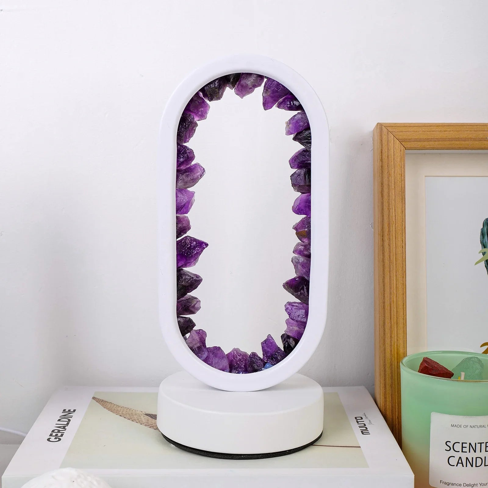 Lampe en Améthyste Fait Main - Serenith