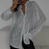 Blouse Lâche avec Paillettes Brillantes – Celeste