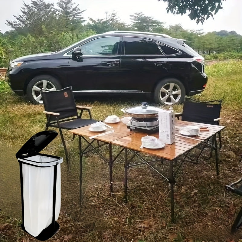Support de Sac à Déchets Pliable Réglable – Trépied à Hauteur Ajustable en Trois Pièces pour la Maison ou en Extérieur