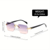 Lunettes Carrées Sans Monture pour Hommes – Élégance et Confort en Un