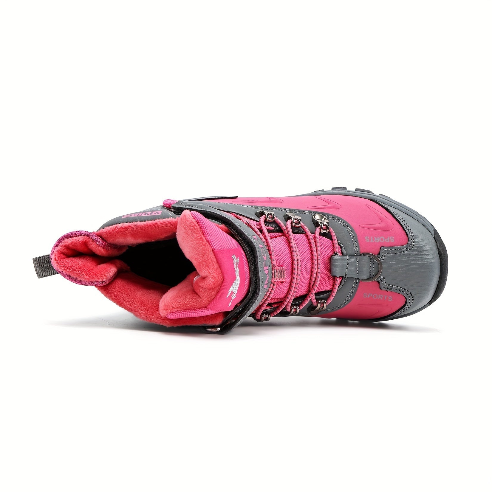 Bottes de Neige Hautes pour Femmes – Chaussures de Randonnée Antidérapantes avec Doublure Chaude