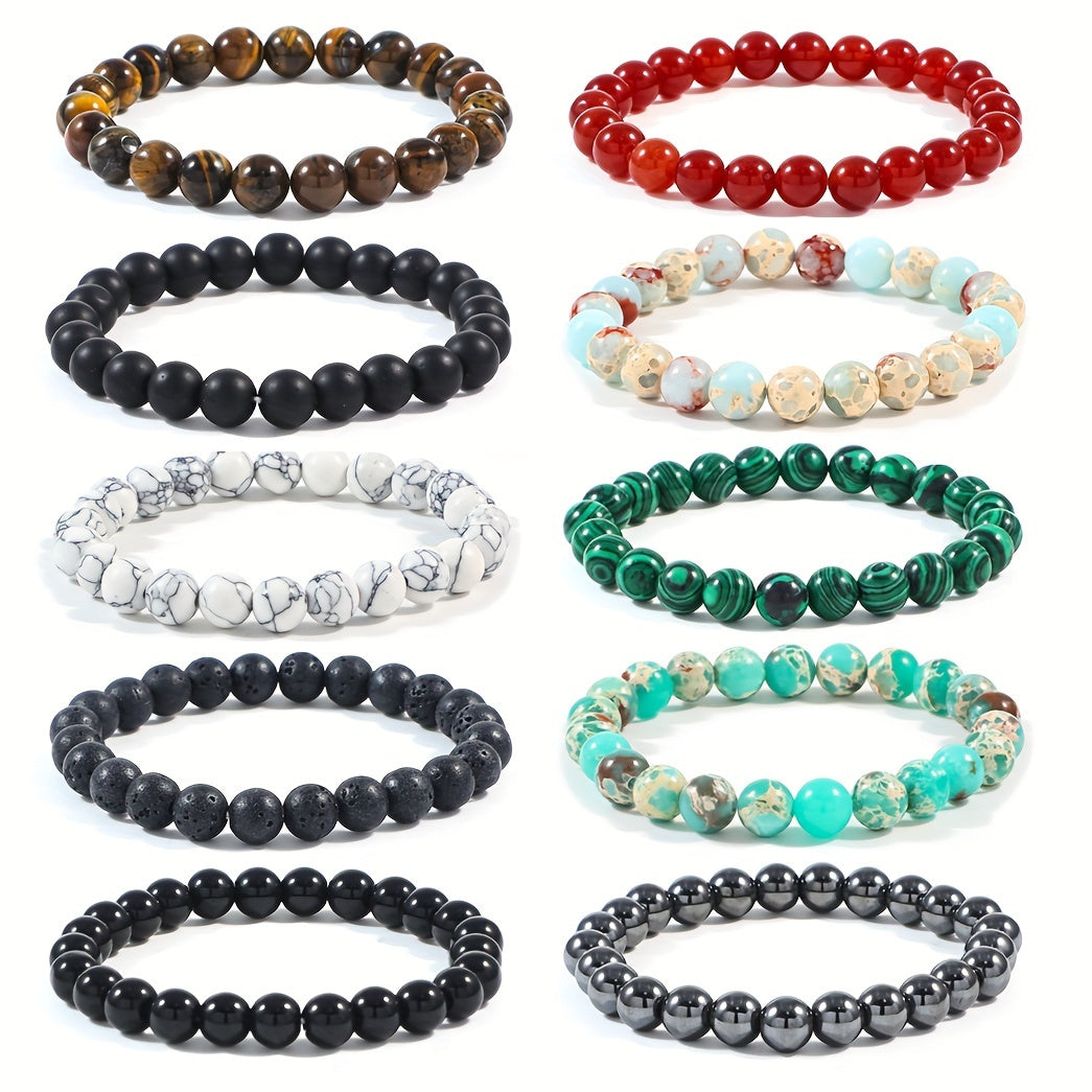 Bracelets en Pierre Naturelle Colorés - Pour une Touche de Style