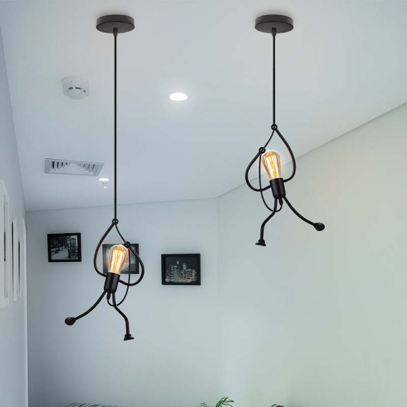 Suspension en Fer Retro Iron Man – Charme Vintage Ludique pour Intérieurs Uniques