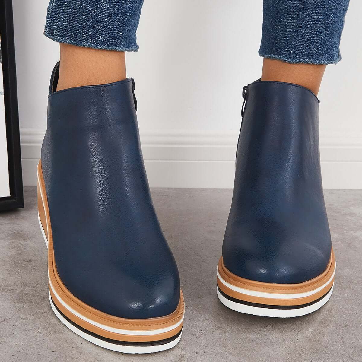 Bottines Tendances pour Femmes avec Fermeture Éclair et Talon - Alessia