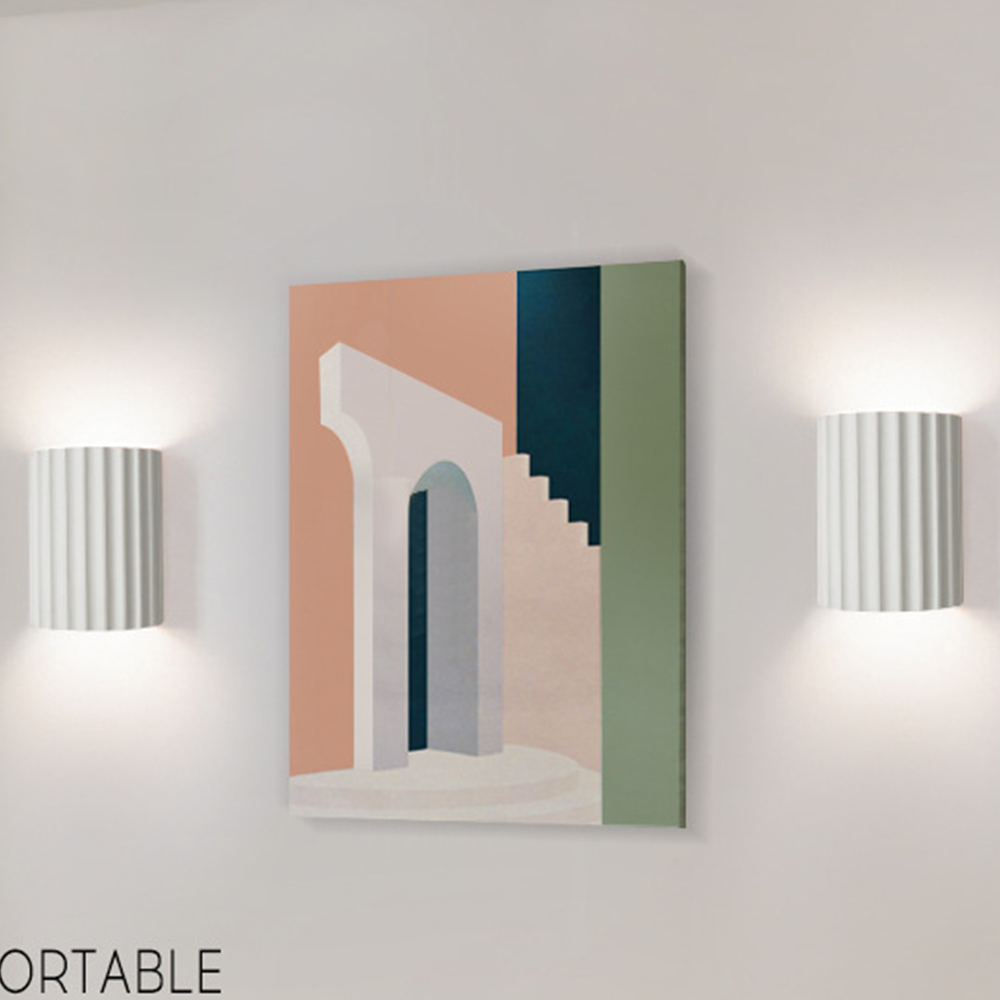 Applique Murale Ondulée Moderne – Design en Résine Élégant Haut & Bas