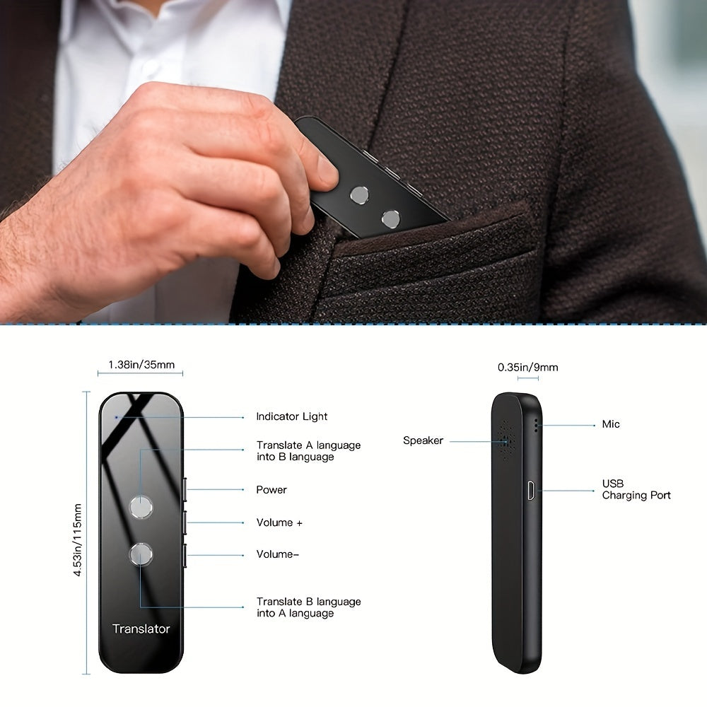Traducteur de Langue Portable à Double Sens – Rechargeable par USB et Wi-Fi Intégré