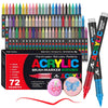 72 Marqueurs de Peinture Acrylique – Parfaits pour la Peinture Créative sur Diverses Surfaces