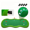 Tapis de Putting Grande Golf 152×305 cm | Tapis de Golf Intérieur/Extérieur | 3 Trous avec Drapeaux & Coupes pour Entraînement