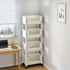 Chariot de Rangement Mobile Luxe NobleNest | Organisateur Élégant à 3/4/5 Niveaux pour une Mobilité Sans Effort et une Utilisation Optimale de l'Espace