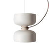 Suspension Orlee – Design Géométrique Moderne en Noir Mat, Blanc & Gris