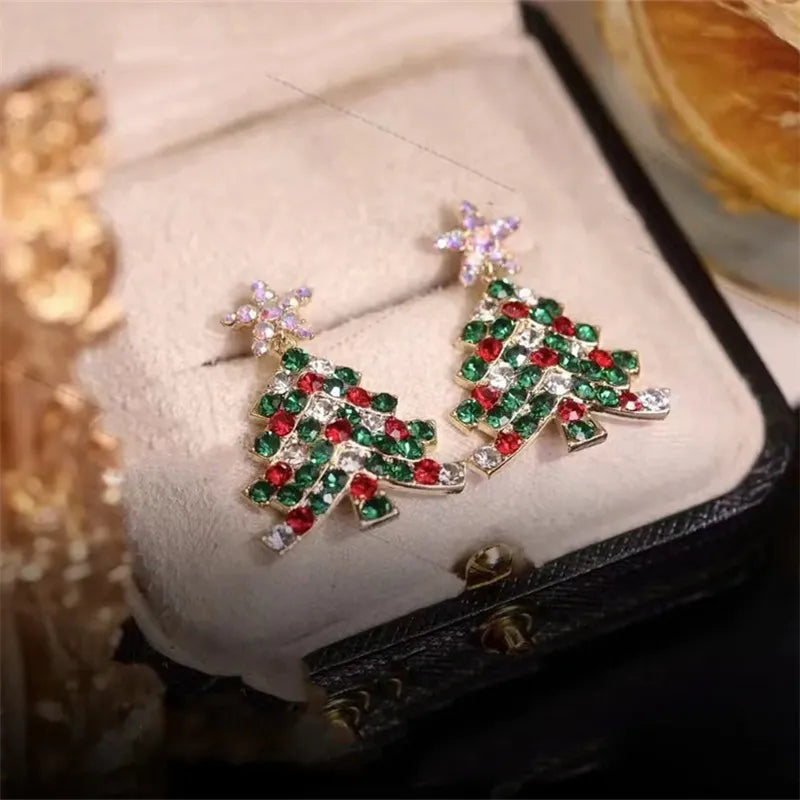 Boucles d'oreilles en forme de sapin de Noël