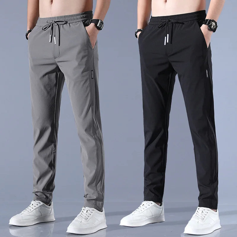 SilkTrend Luxe Sportbroek | Pantalon d'été slim-fit polyvalent en soie glacée respirante pour un confort et un style ultimes