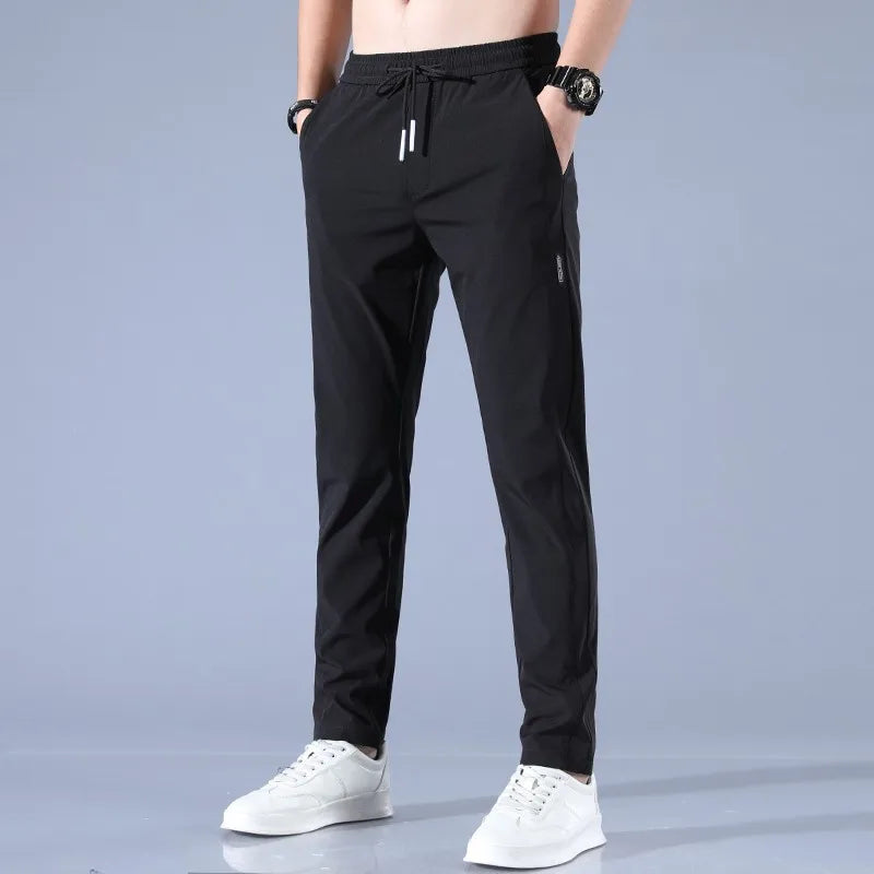 SilkTrend Luxe Sportbroek | Pantalon d'été slim-fit polyvalent en soie glacée respirante pour un confort et un style ultimes