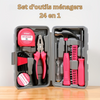 RegalCraft Luxe Ensemble d'Outils | Outils manuels essentiels pour des projets DIY élégants et l'entretien des véhicules