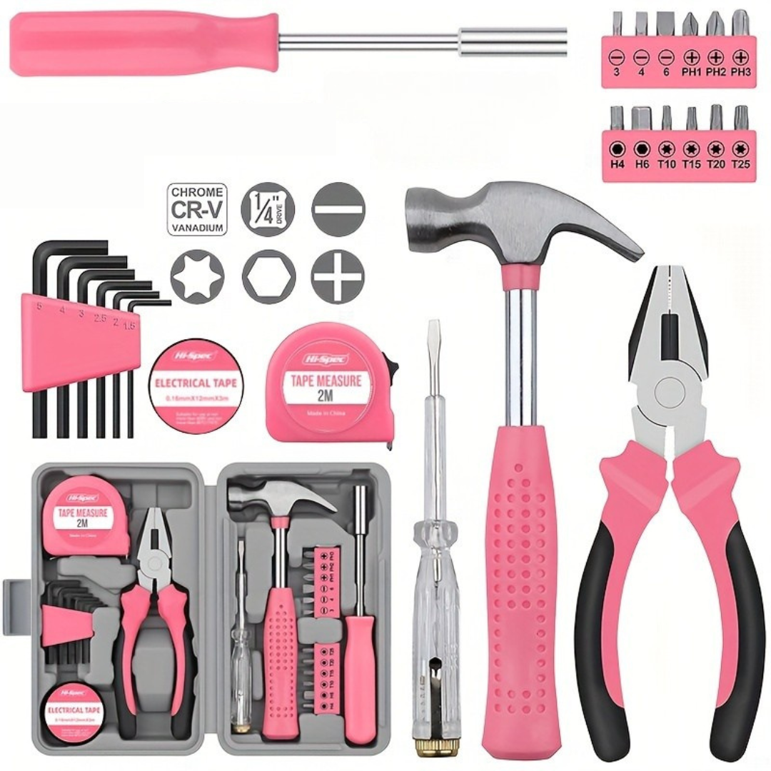 RegalCraft Luxe Ensemble d'Outils | Outils manuels essentiels pour des projets DIY élégants et l'entretien des véhicules