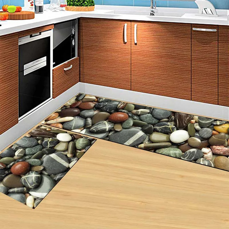 Tapis de Cuisine Antidérapant Moderne – Tapis de Zone à Imprimé Géométrique pour Salle de Bain, Balcon, Couloir et Espaces de Vie