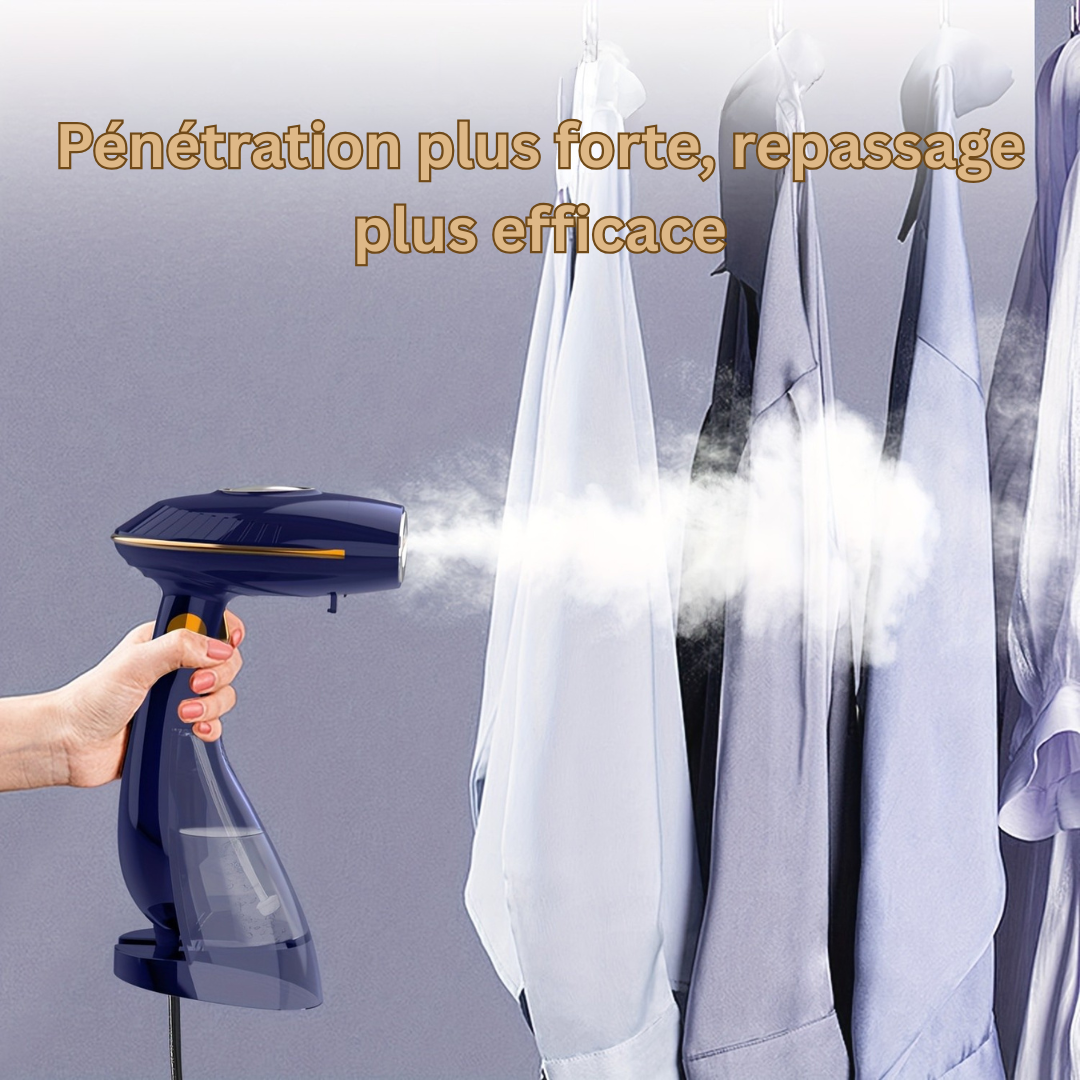LuxeSteam Elite Steamer à Vêtements Portable | 1500W montée en température rapide, grand réservoir, arrêt automatique pour un retrait des plis sans effort