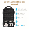 Ensemble de tournevis de précision PrestigeTool 115-en-1 | Kit d'outils magnétiques polyvalent pour l'électronique avec prise ergonomique et design antidérapant.