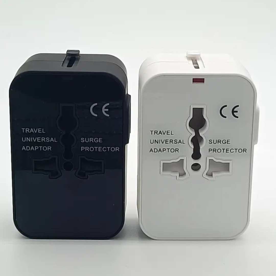 Adaptateur de Voyage LuxuraLink Elite | Charge rapide double USB pour une connectivité mondiale sans effort
