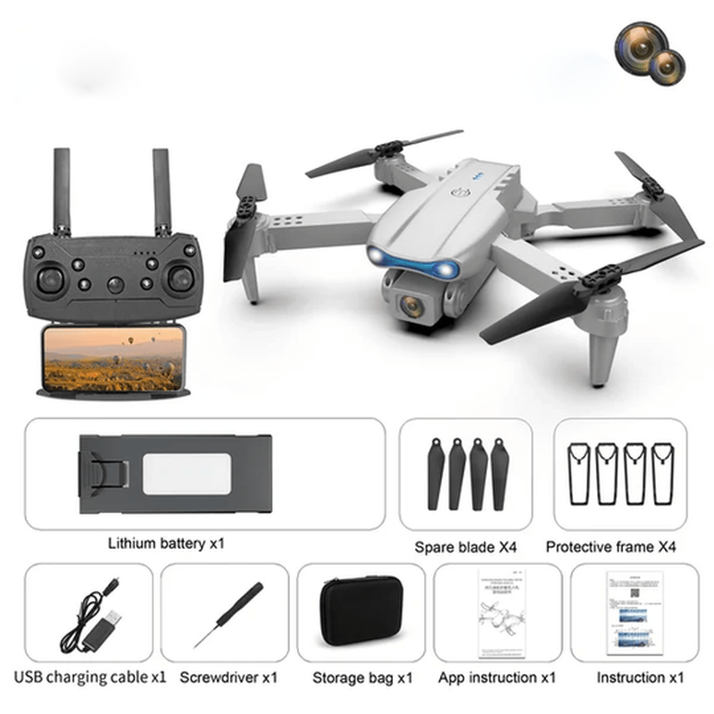 AeroPro - Drone avec caméra 4K UHD et longue durée de batterie