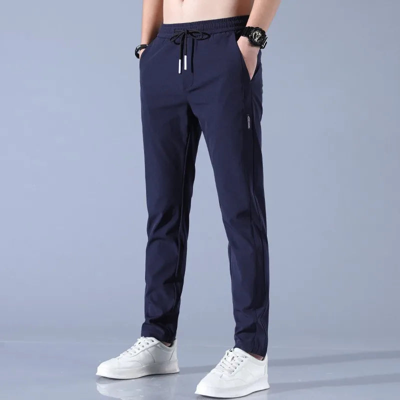 SilkTrend Luxe Sportbroek | Pantalon d'été slim-fit polyvalent en soie glacée respirante pour un confort et un style ultimes