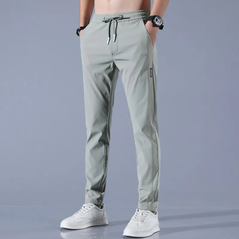 SilkTrend Luxe Sportbroek | Pantalon d'été slim-fit polyvalent en soie glacée respirante pour un confort et un style ultimes