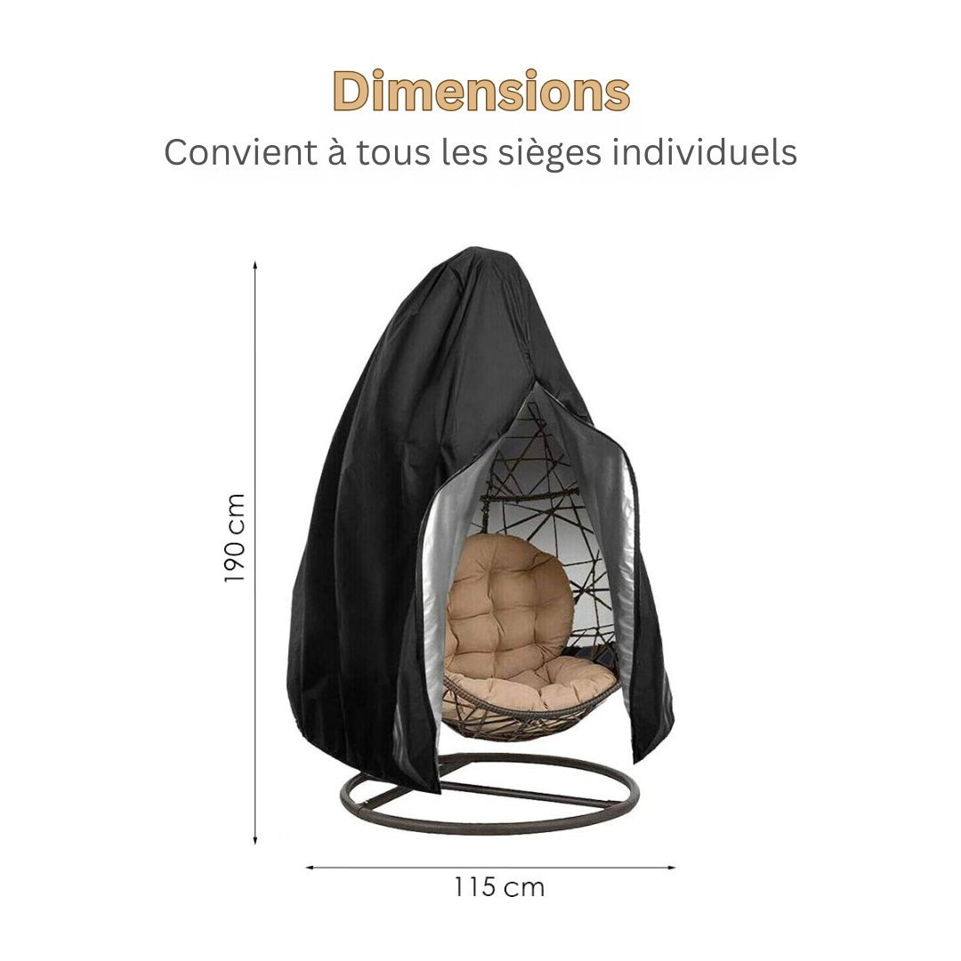 LuxeNest Housse de Protection pour Chaise Suspendue Egg | Housse imperméable et universelle pour une protection élégante et durable