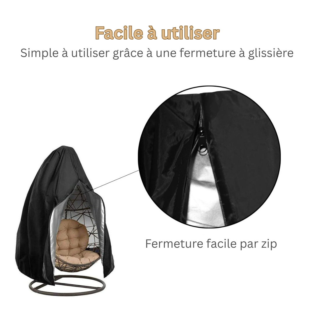 LuxeNest Housse de Protection pour Chaise Suspendue Egg | Housse imperméable et universelle pour une protection élégante et durable