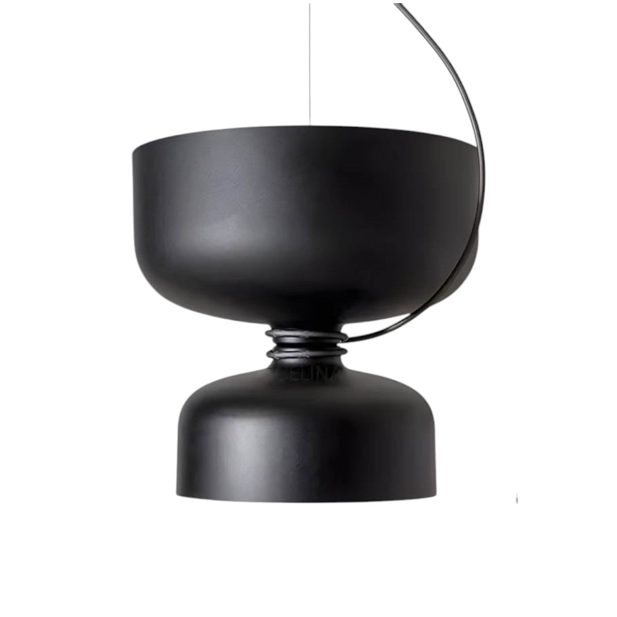 Suspension Orlee – Design Géométrique Moderne en Noir Mat, Blanc & Gris