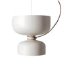 Suspension Orlee – Design Géométrique Moderne en Noir Mat, Blanc & Gris